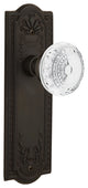 Meadows Plate Single Dummy Crystal Meadows Knob, Oil-Rubbed Bronze, MEACME