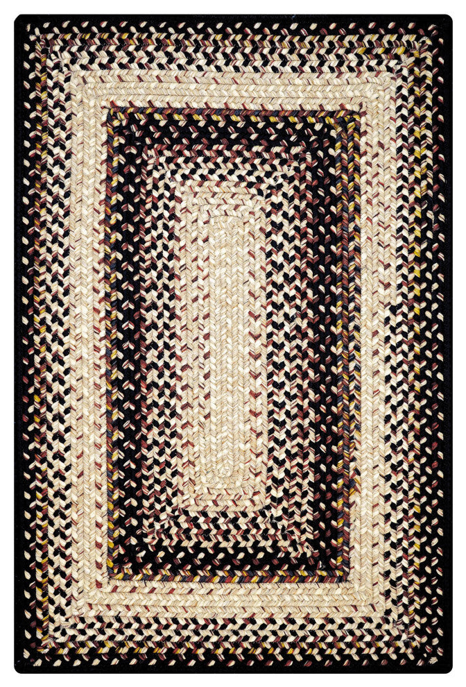 Homespice Decor Black Mist Indoor/Outdoor Braided Rug 20"x30" Rectangular