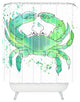 Laura Trevey Seafoam Green Crab Shower Curtain