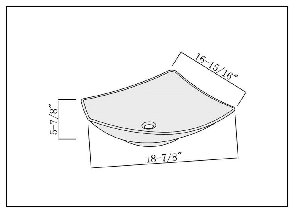 Fine Fixtures White Vitreous China Modern Vessel Sink