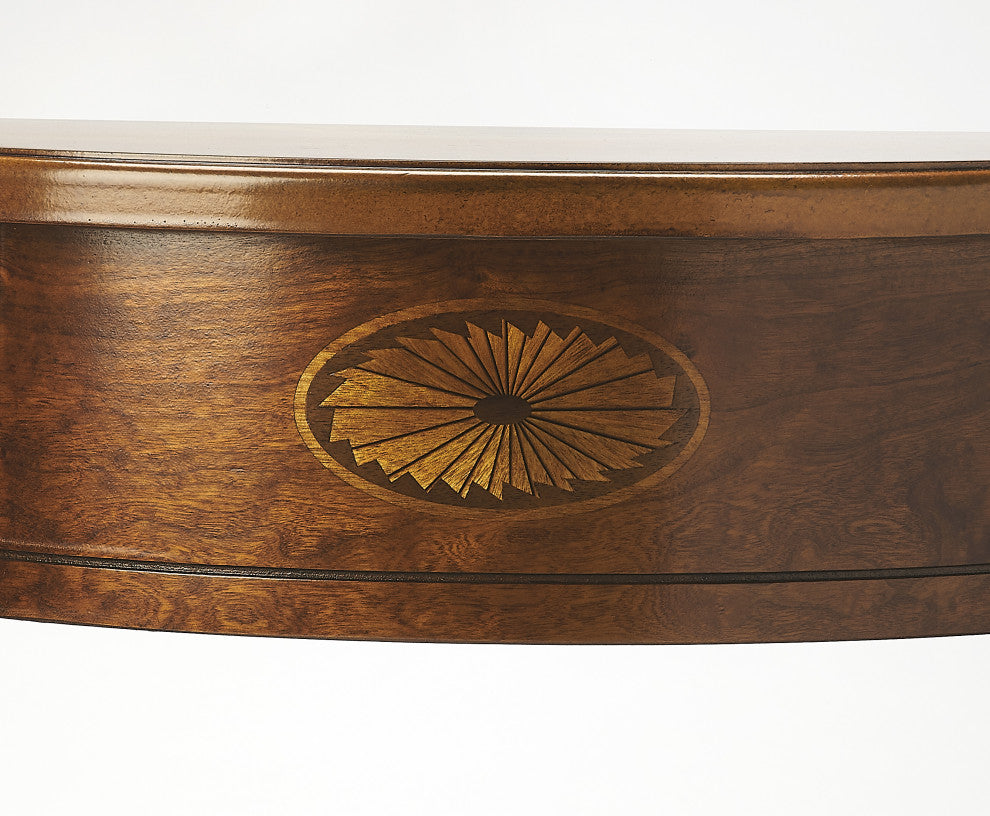 Chester Demilune Console Table, Olive Ash