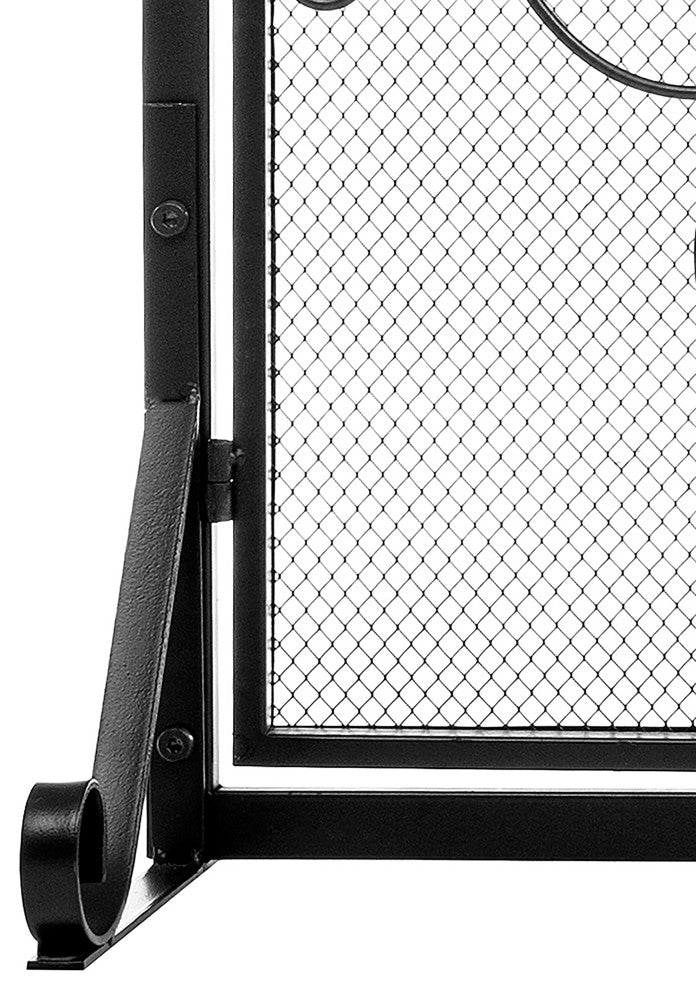 2-Panel Iron Fireplace Screen