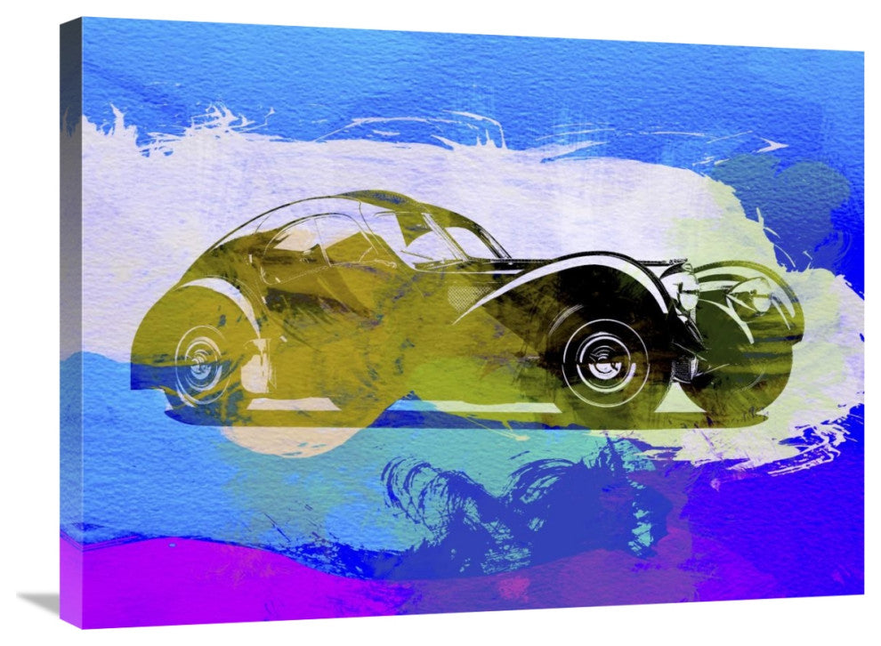 "Bugatti Atlantic Watercolor 2" Fine Art Print