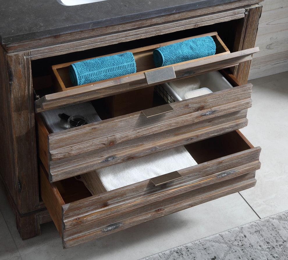 Legion Furniture Single Sink Vanity, Rustic Brown, 36"