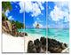 "Ideal Beach in Seychelles" Photo Metal Wall Art, 3 Panels, 36"x28"