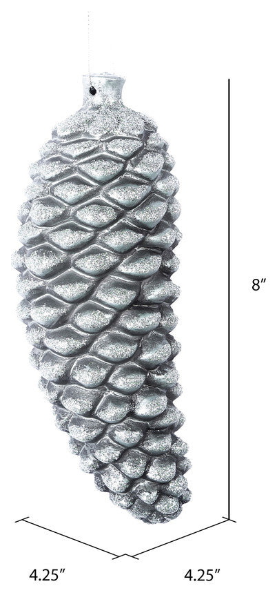 Vickerman Mc194725 8" Limestone Antique Pinecone Christmas Ornament