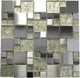 Oddysey Magic Pattern Golden Blend Mosaic Tile, 12"x12", Set of 10