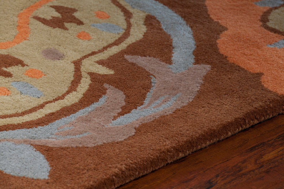 Dharma Contemporary Area Rug, 5'x7'6" Rectangle