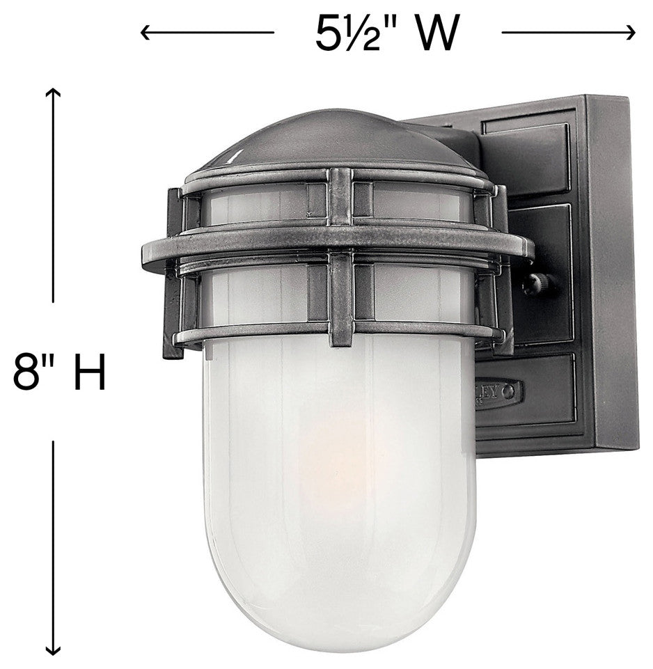 Hinkley Reef Small Wall Mount Lantern, Hematite