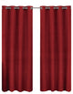 Prairie Blackout Weave Embossed Grommet Curtain, Red, 104"x96", Set of 2