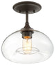 1-Light Semi-Flush Mount, Oil Rubbed Bronze