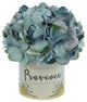 Hydrangea in a Glass Label Vase