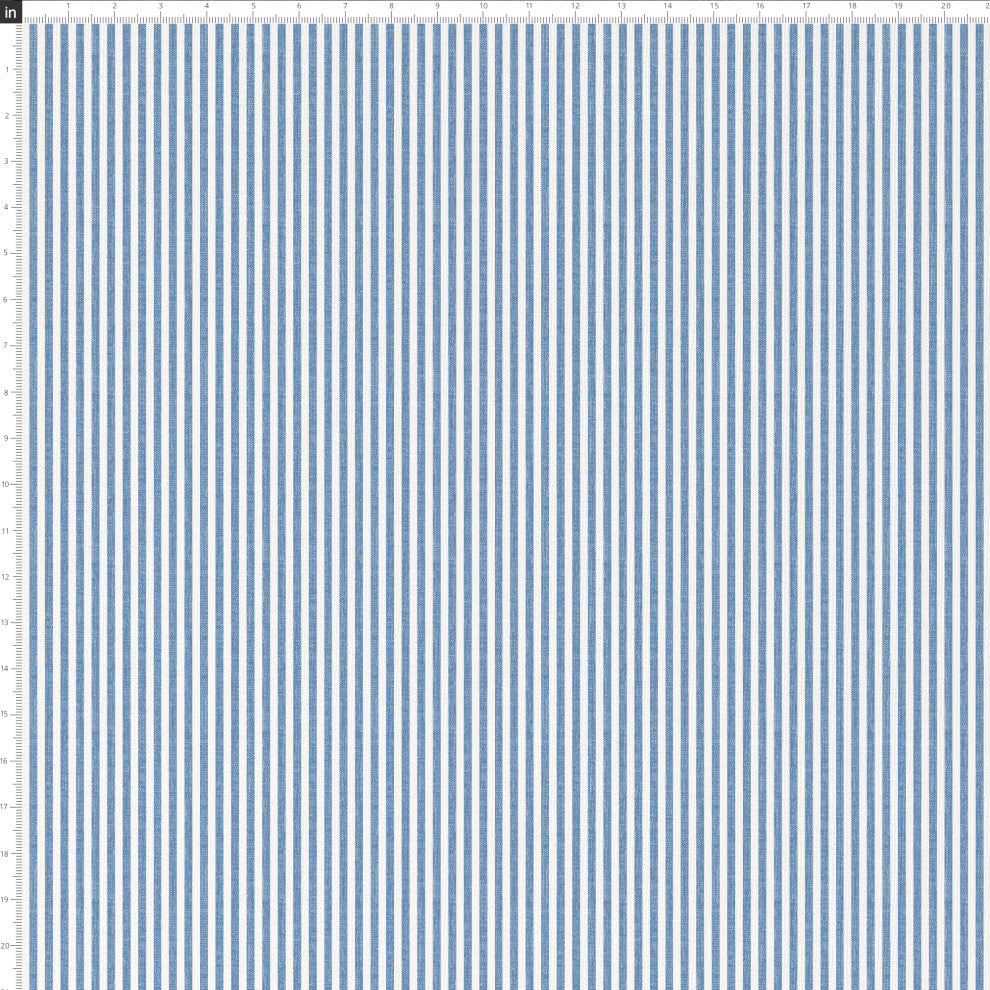 Ottoman, Prep Stripe Blue