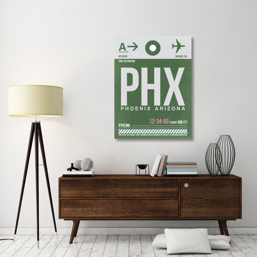 "PHX Phoenix Luggage Tag 1" Fine Art Print