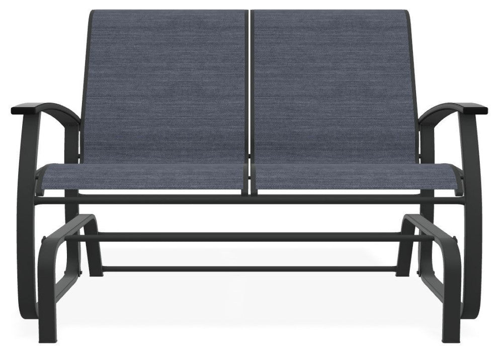Belle Isle Sling 2-Seat Glider, Augustine Denim/Graphite