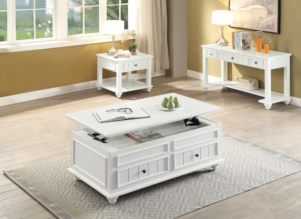 Natesa Coffee Table With Lift Top, White Washed