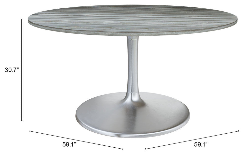 Star City Dining Table 60" Gray