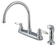Kingston Brass Centerset Kitchen Faucet, Polished Chrome