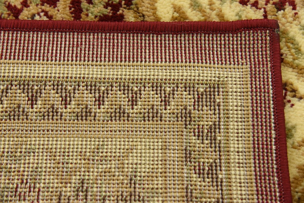 Unique Loom Red Phillipe Versailles 4' 0 x 4' 0 Square Rug