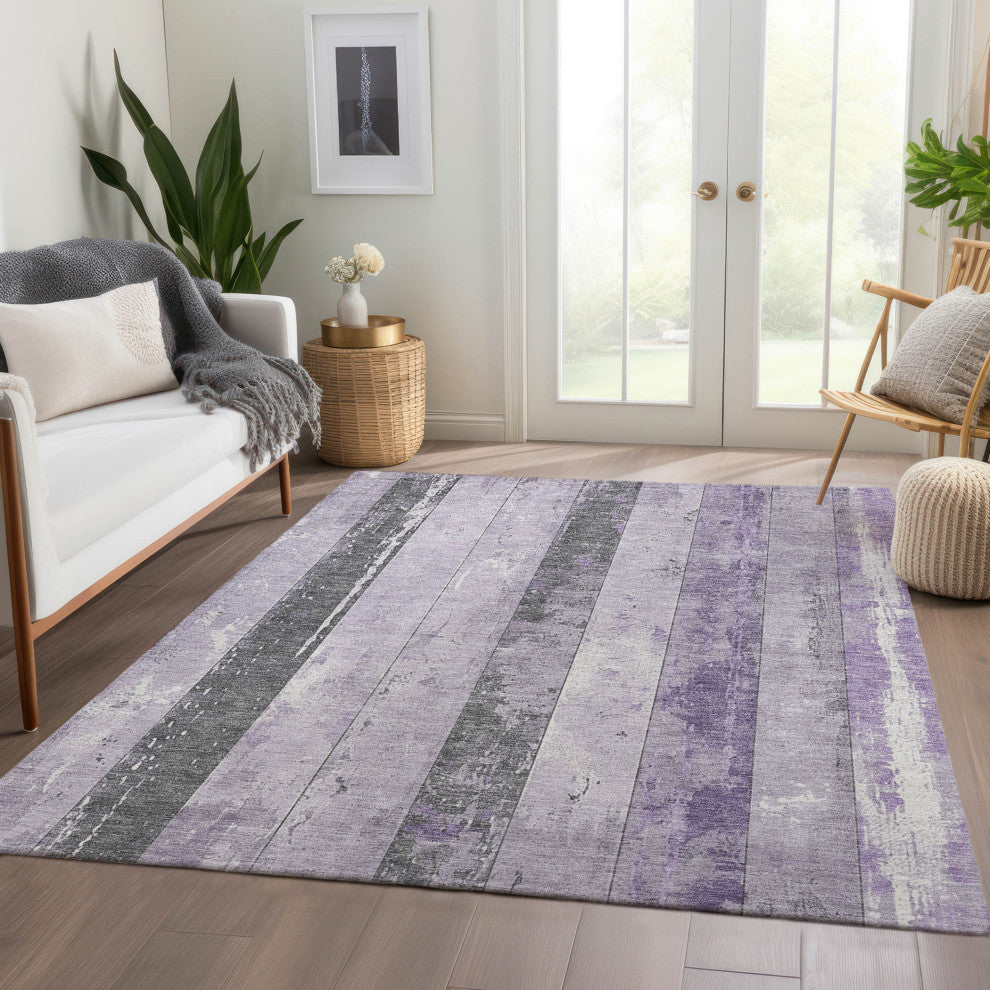 Machine Washable Indoor/Outdoor Chantille ACN1868 Violet 10' x 14' Rug