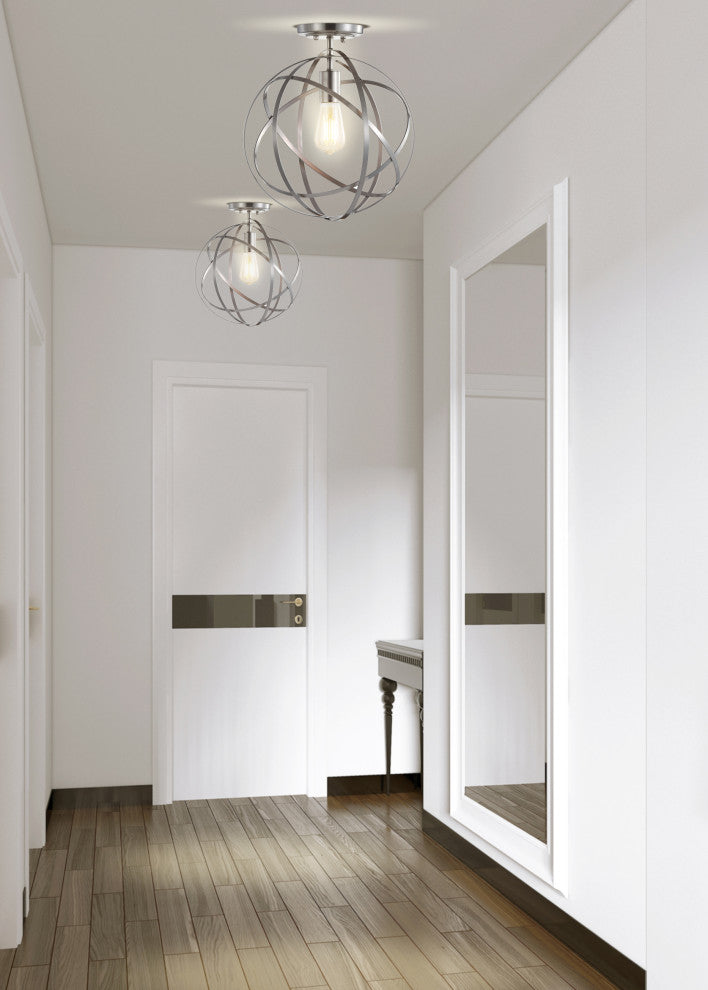 Alma 13" Metal LED Flush Mount, Nickel