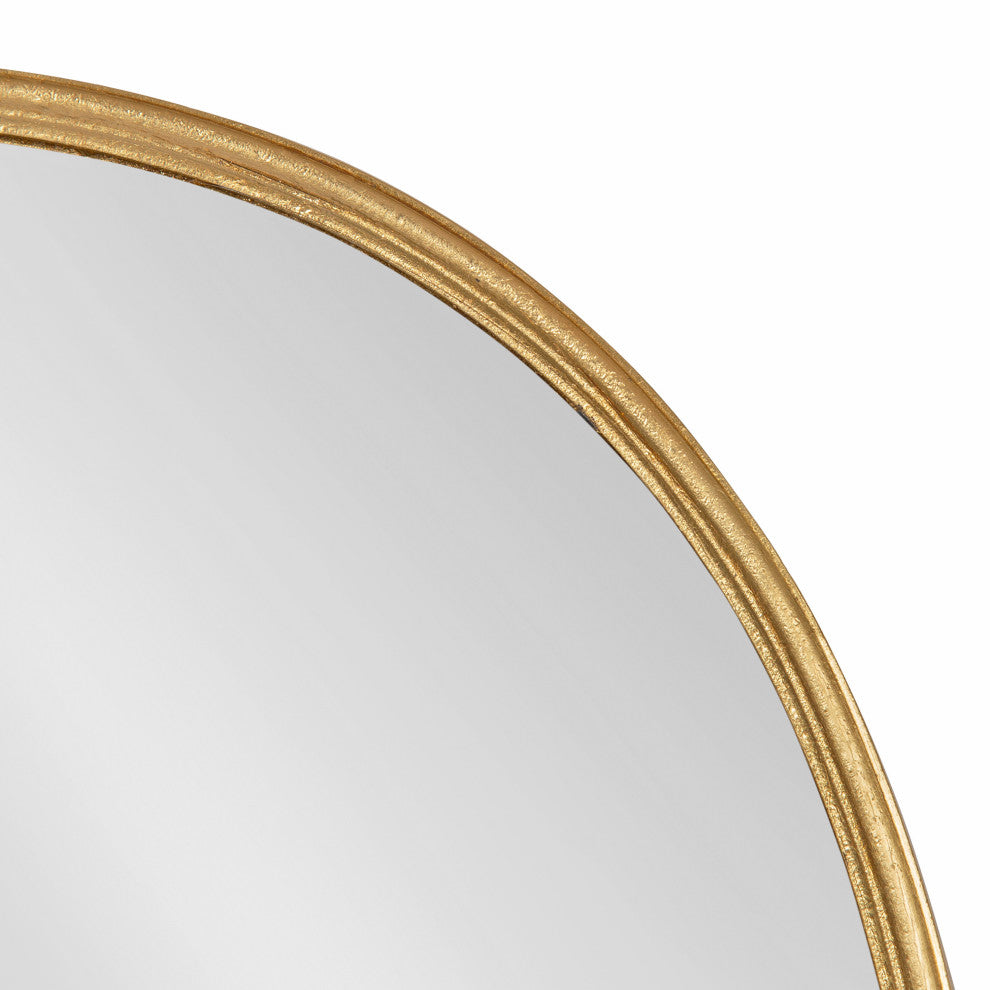 Caskill Capsule Framed Wall Mirror, Gold, 24x36