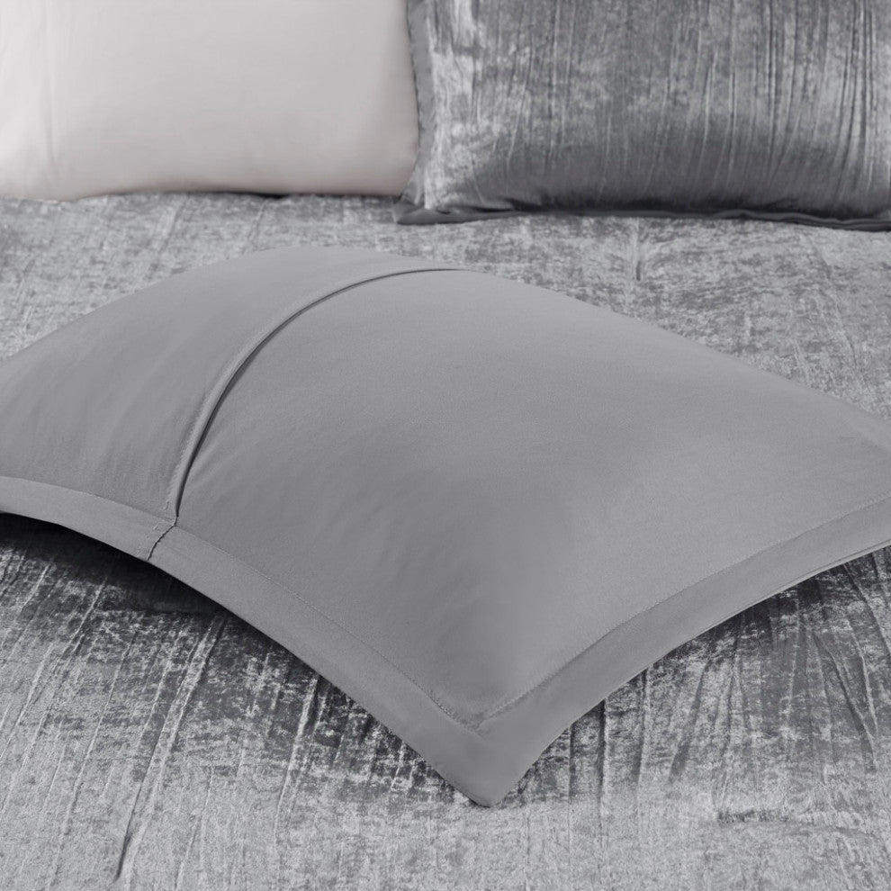 Madison Park Lee 5 Piece Crinkle Velvet Comforter Set