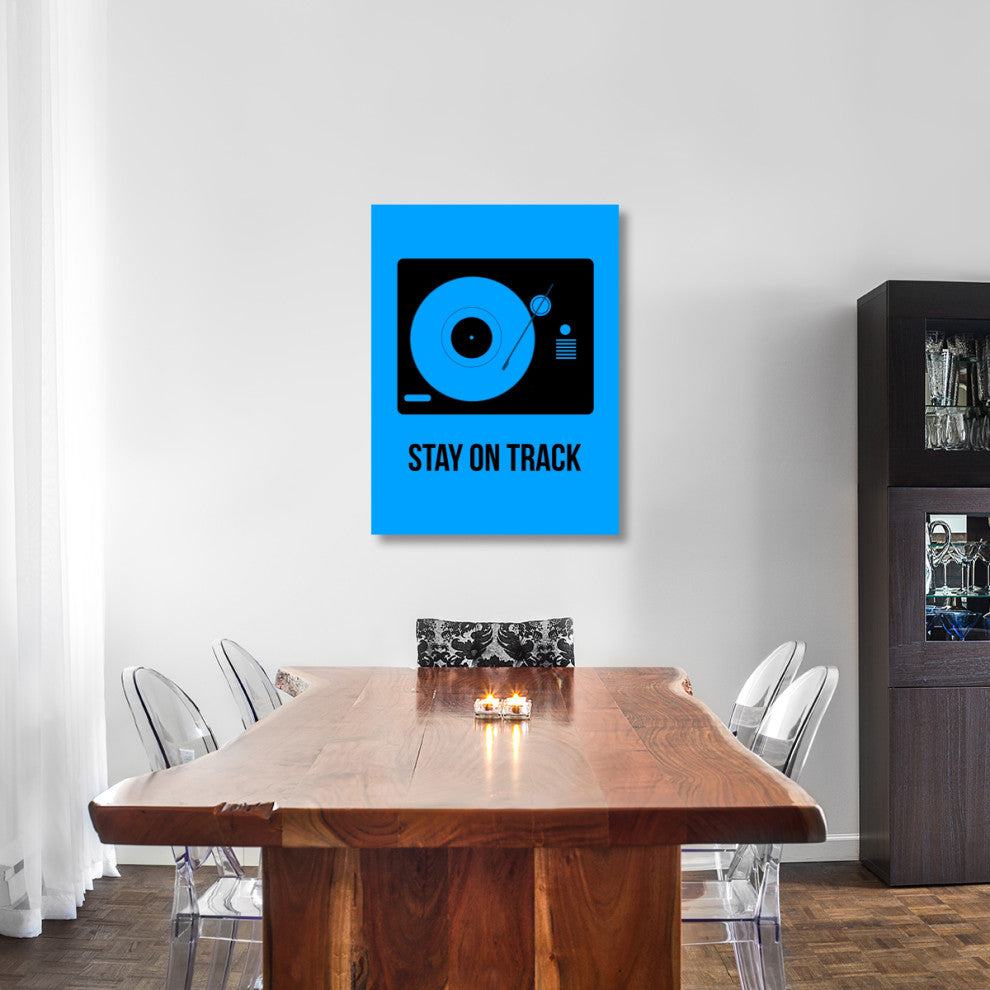 "Stay On Track Blue" Poster Fine Art Print