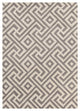 Davin Contemporary Area Rug, Gray and Cream, 5'x7'