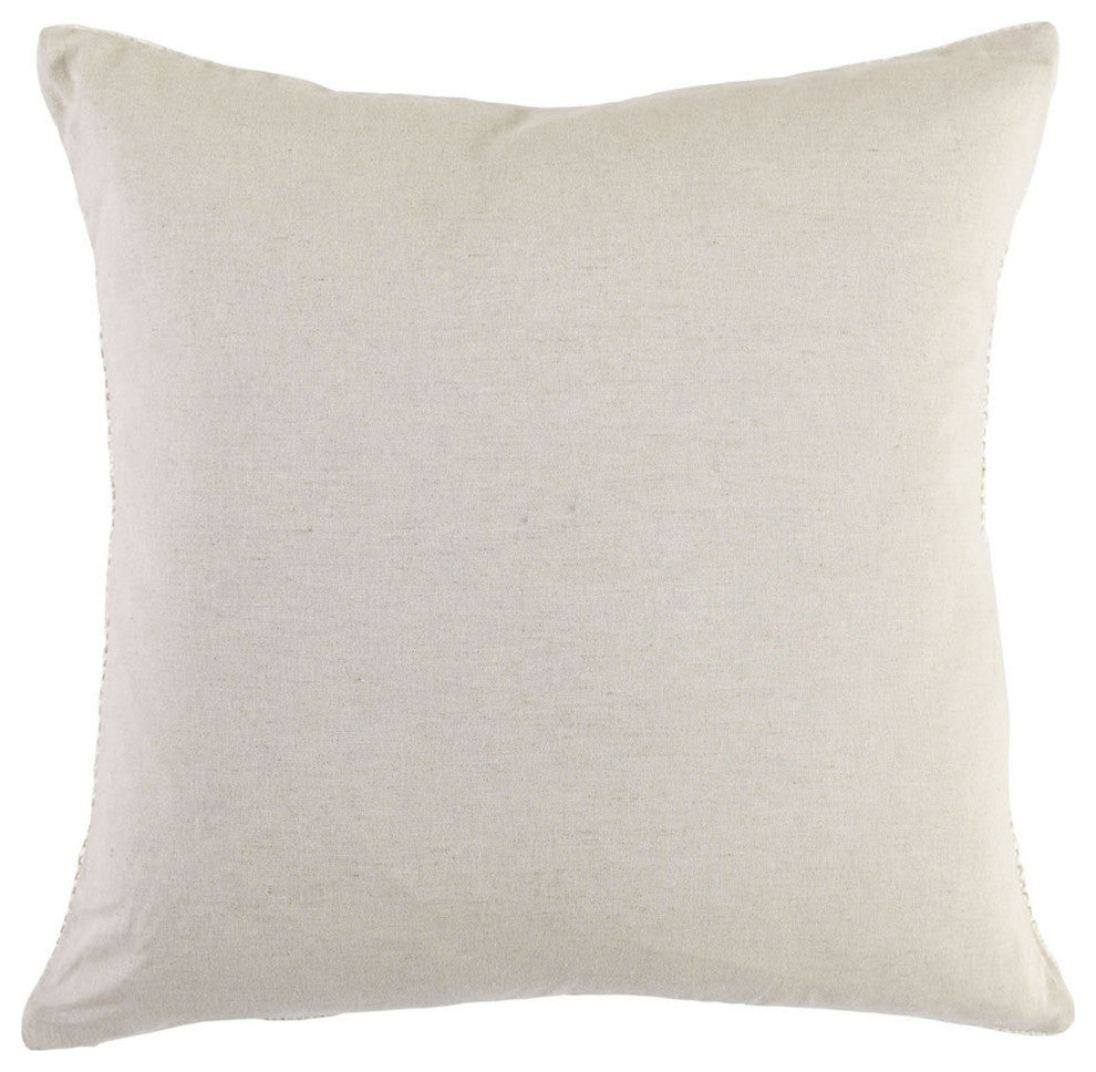 Halter Jute Hand Crafted Throw Pillow, 22x22