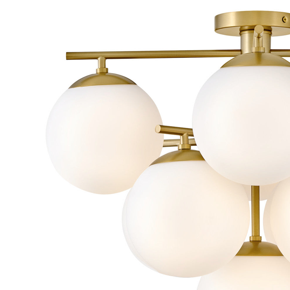 Lark Julep Large Flush Mount, Lacquered Brass