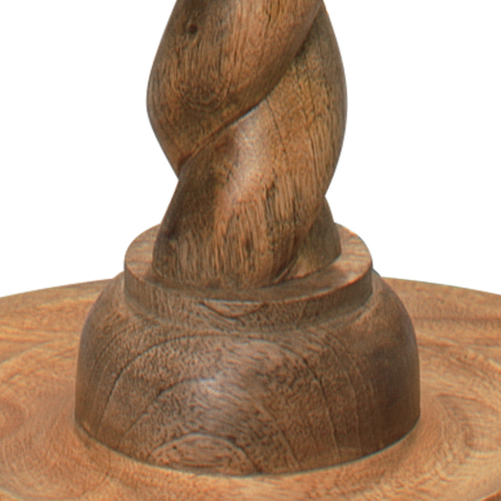 Barley Twist Floor Lamp, Natural Mango Wood