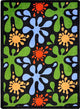 Kid Essentials Rug, Splat, Black, 5'4"x7'8"
