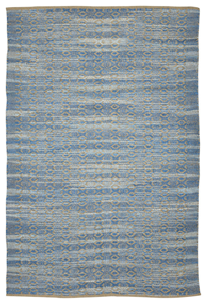 Zola Parquet Area Rug, Blue, 8' x 10', Geometric