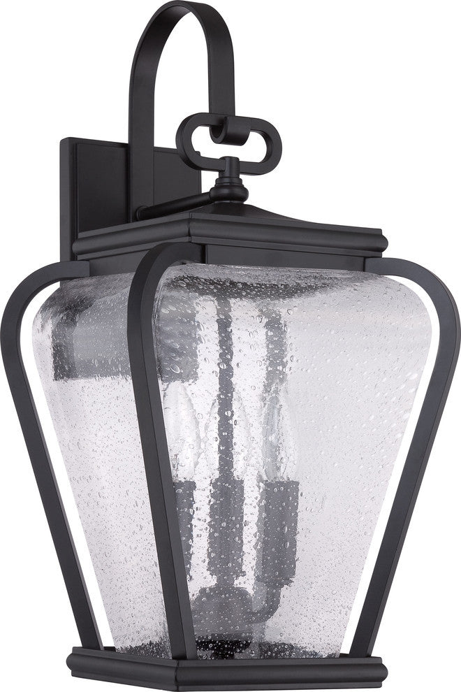 Quoizel PRV8409K Three Light Outdoor Wall Lantern Province Mystic Black