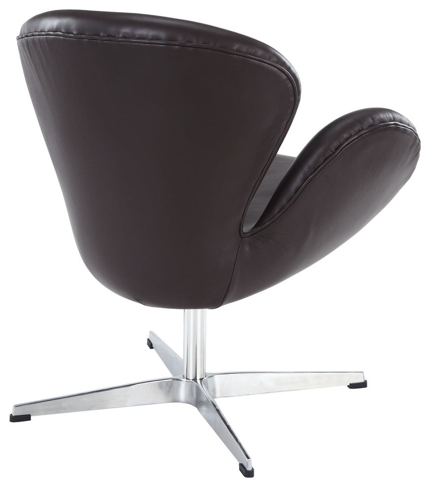 Modern Contemporary Living Room Leather Lounge Chair Brown