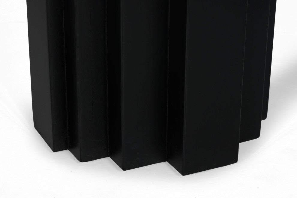 Range Solid Wood Console - Charcoal