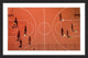 "Basketball Court" Framed Print by Karolis Janulis