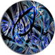 Symmetrical Spiral Blue Flower, Floral Disc Metal Wall Art, 36"