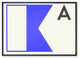 Navy Signal Print, Letter A, Nautical Flag, 15"x10.5", Top Right