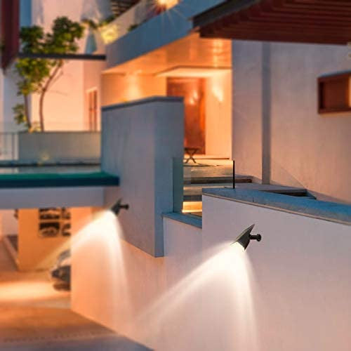 Smart LEDs Spotlights, IP67 Waterproof Powered Wall 2-in-1 Wireless 2-Pack