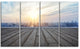 "Buildings With Empty Wooden Board" Landscape Wall Wall Art, 4 Panels, 48"x28"