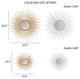 Madison Park Fiore Sunburst Wall Decor Mirror 29.5"D, Silver, Large