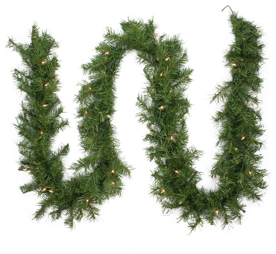 Northern Frasier Garland 220 Tips 50 Clear Lights, 9'x10"