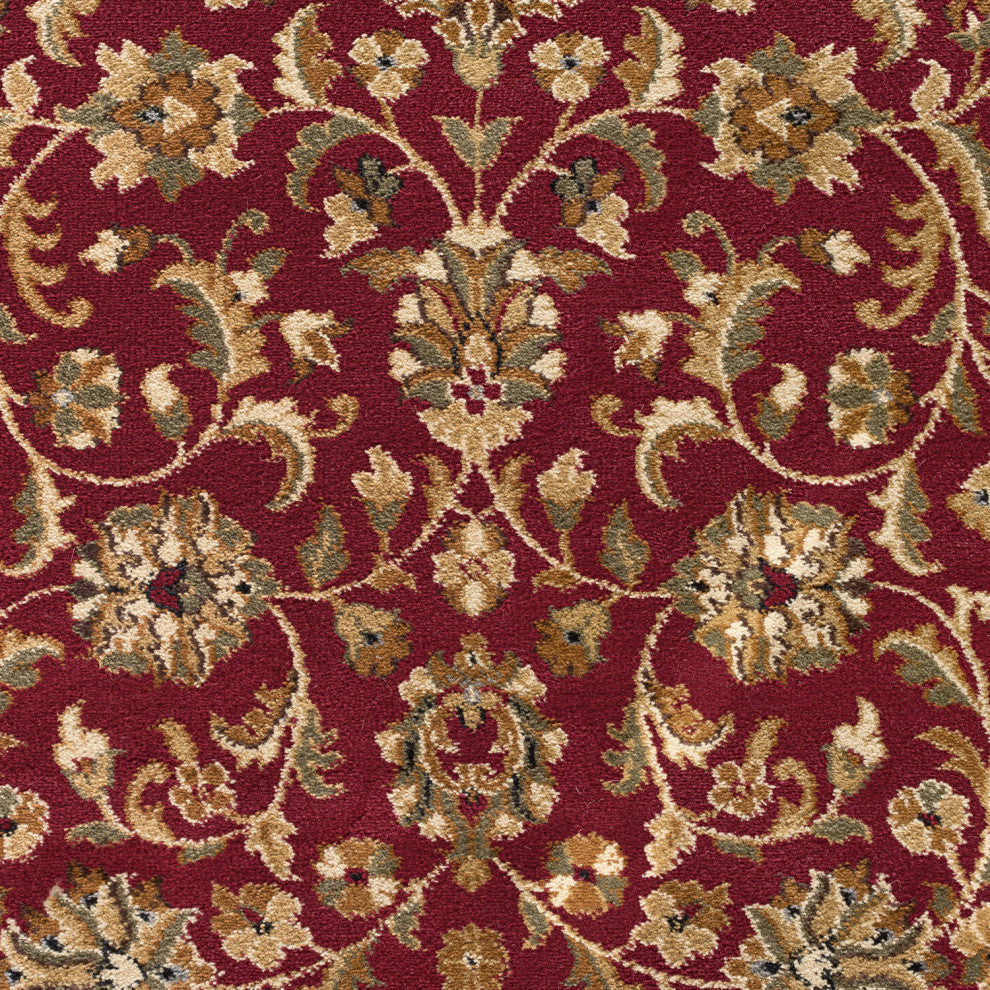 Ventura Transitional Oriental Red Rectangle Area Rug, 9'x12'