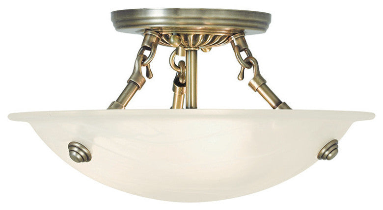 Oasis Ceiling Mount, Antique Brass