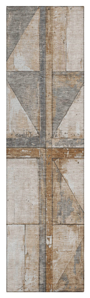 Machine Washable Indoor/Outdoor Chantille ACN1876 Copper 2'3" x 7'6" Runner Rug