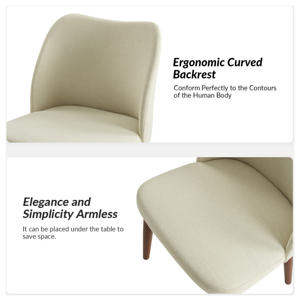 Modern Polyester Upholstered Dining Chair Set of 4, Ivy