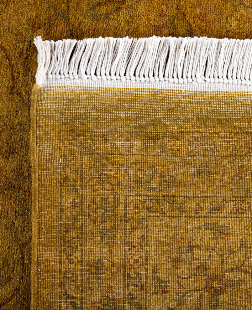 Overdyed One-of-a-Kind Hand-Knotted Area Rug Gold, 8' 1" x 10' 5"