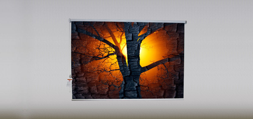 "Sun Tree" Artwork, 4' Shade, Partial Sheer, Left